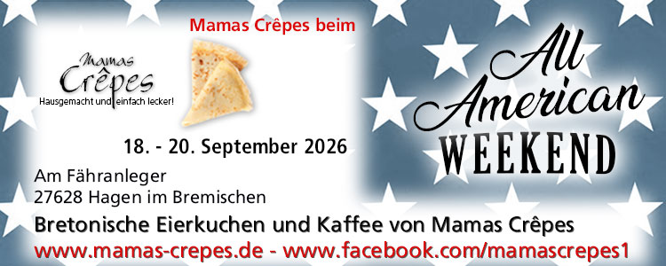 Mamas Crêpes auf dem All American Weekend in 27628 Hagen im Bremischen