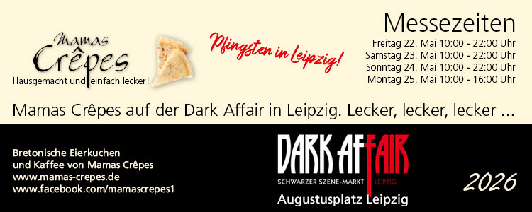 Mamas Crêpes bei der Dark Affair Messe, Pfingsten in Leipzig